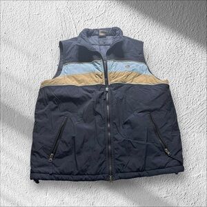 Vintage Hollister Puffer Vest Men’s Large Navy Blue Full Zip Outdoor Gorpcore